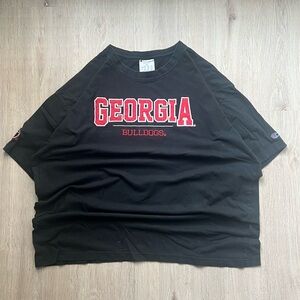 Vintage Georgia Bulldogs College University Black Men's 2XL Short Sleeve T-Shirt